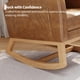 thumbnail image 4 of Yeshouse Mecedora, silla de guardería con almohada, sillón mecedor decorativo para sala de estar, dormitorio, sala de lactancia, 4 of 8