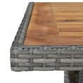 thumbnail image 3 of vidaXL Outdoor Dining Table Patio Table with Storage Solid Acacia Wood PE Rattan, 3 of 5
