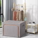 thumbnail image 3 of Clothes Storage Box | Large Fabric Organizer with Transparent Window | Thickened Cationic Material - Tear Proof - Reinforced Handles - Folding Design - Zipper Closure | 50x40x33cm, 3 of 9