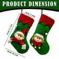 thumbnail image 3 of Christmas Stockings 18 Inch Large Christmas Stockings for Gifts for Boy & Girl Perfect Xmas Decor for Home and Christmas Parties Green/ Christmas Elf Large Socks Decoration Sn2411B, 3 of 8