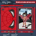 thumbnail image 4 of for Samsung Galaxy Tab S9/S9FE/S8/S7 11 inch Case Heavy Duty Kids Shockproof Rugged Protective Case with Foldable Kickstand for Boys Children for Samsung Tab S9/S9FE/S8/S7 SM-X710/X510,Red+Black, 4 of 7