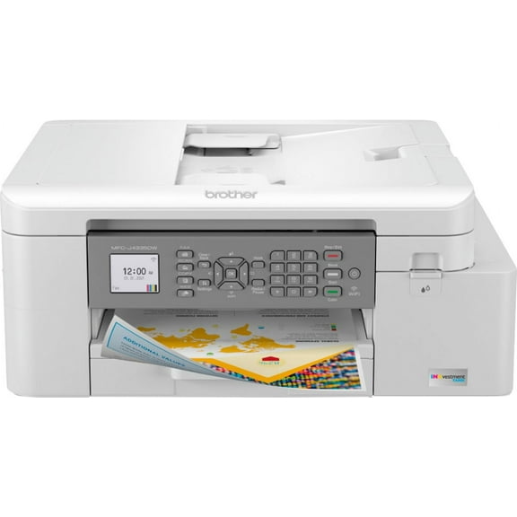 INKvestment Tank MFC-J4335DW Wireless All-in-One Inkjet Printer with up to 1-Year of Ink In-box - White/Gray