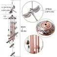 thumbnail image 4 of Hxlamzoo Electroplated Brass Wind Chimes with Dragonfly Design - Melodious Metal Pipe Bells for Home, Garden & Feng Shui Decor, 4 of 5