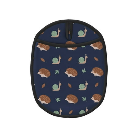 

Lukts Hedgehog And Snail Print Silicone Pot Mat Mitten With Hanging Loop Heat Resistant Oven Mitts Non-Slip Bbq Baking Smoking Potholders