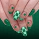 thumbnail image 1 of 24 piezas de uñas postizas con diseño de armadura verde a cuadros franceses del Día de San Patricio, 1 of 9