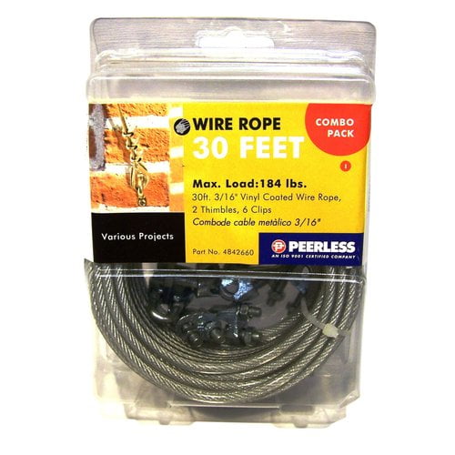 Extra Strong 304 Steel Clear Vinyl Coated PVC Plastic Coating Wire Rope 6~30m L 