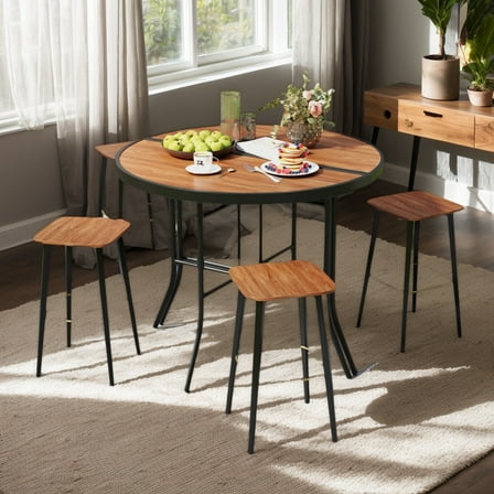 YYAo Outdoor Tables,Patio Dining Table,Half-Round Folding Event Table with Metal Frame