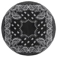thumbnail image 3 of Black Paisley Bandana Pattern Round Carpet Circle Rug Outdoor Patio Area Rug Washable Large Area Rugs Hallway Room Decor Fitness Mats, 3 of 8