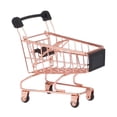 thumbnail image 1 of Golden Iron Mini Shopping Cart for Decor Unique Design Lightweight Compact 7.8 Inch, 1 of 8