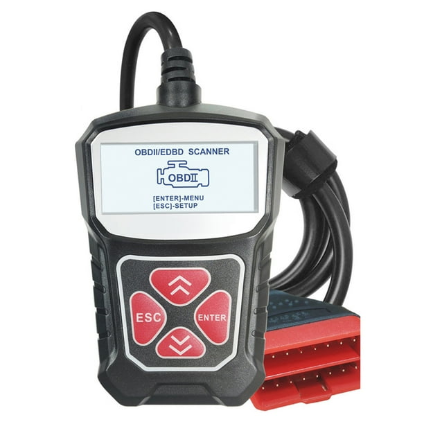 Escáner de diagnóstico para coche, pantalla LCD, respuesta rápida, antideslizante, portátil, 7 idiomas, lector de códigos de falla del motor del vehículo