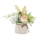 thumbnail image 1 of Simulación de flor de hortensia artificial con bolas de flores en jarrón para centros de mesa. Blanco, 1 of 9