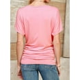 thumbnail image 3 of Women's Casual Short Sleeve Dolman Top Boat Neck T Shirts, 3 of 4