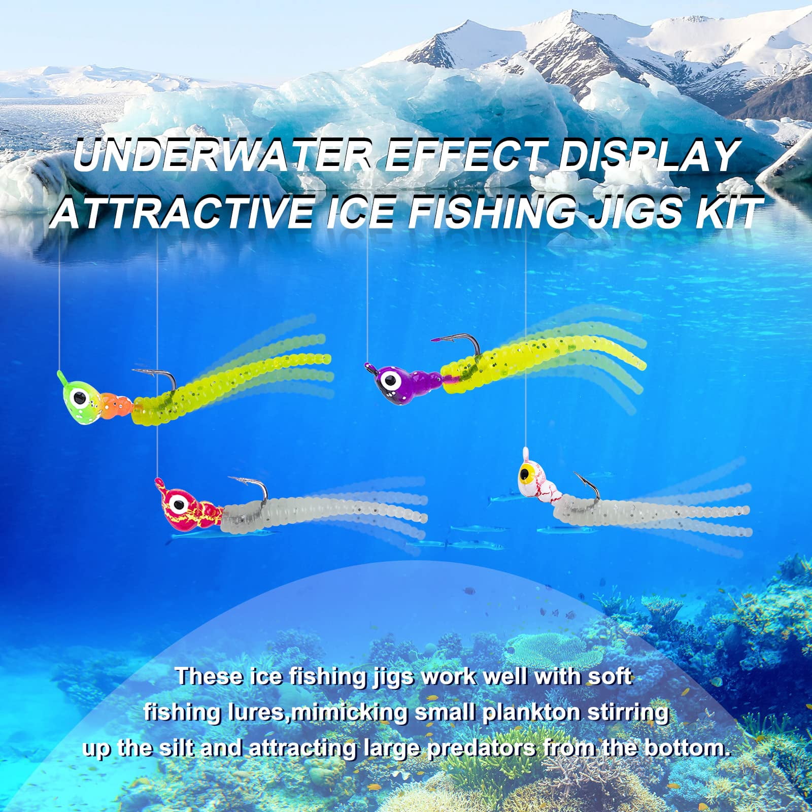blue gill teaser ice fishing lure Hand Tied Bluegill Jig  Rambling Angler Outdoor Products Northern pike to speckled trout Ice Bluegills Deep - Snyders