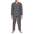thumbnail image 3 of Fotbe Garden Gnomes Pattern Long Sleeve Pajama Set for Men,Sleepwear Set,2-piece Loungewear Set,Soft PJs Comfy Nightwear with Pockets-XX-Large, 3 of 7