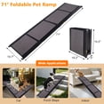 thumbnail image 6 of KLB Sport Dog Ramp For Car 71 Inches Extra Long & 19.7 Inches Wide Folding Pet Ramp For Large Dogs Anti-slip Carpet Suitable For SUVs And Trucks Outdoor Dog Ramp, 6 of 8