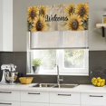 thumbnail image 4 of Sunflower Curtain Valances for Windows, Kitchen Valance Window Treatments Panel 2 Pack, Welcome Vintage Summer Botanical Pastoral Rod Pocket Short Curtains for Bathroom Bedroom 60 x 18 Inch, 4 of 8