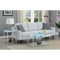 thumbnail image 5 of Home Square End Table in Clear and Chrome Metal Frame - Set of 2, 5 of 9