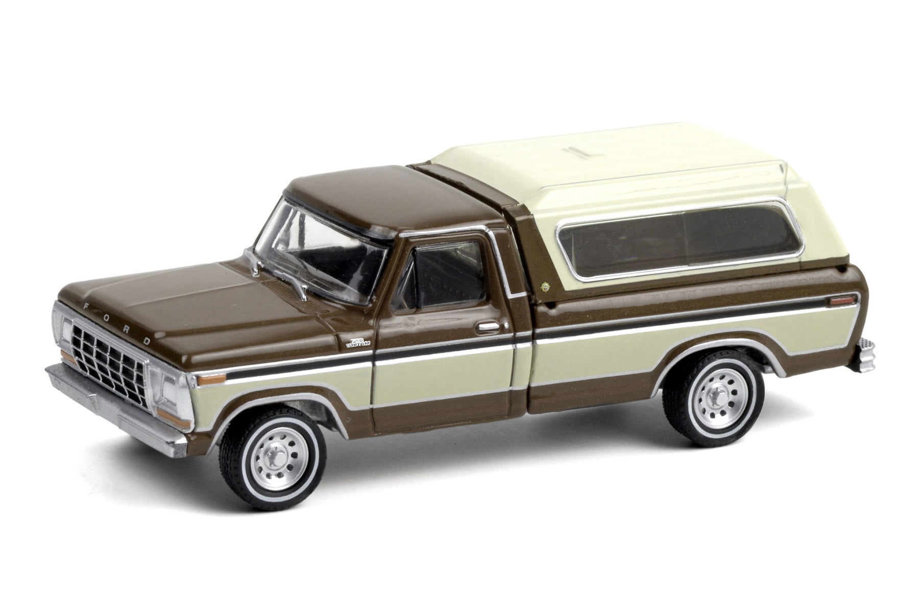 brown / cream FORD F-150 with Hard Top 1979 Greenlight 1:64