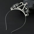 thumbnail image 6 of Popular Rhinestone Crown Headdress Birthday Party Tiara Crown Headband Hair Loop Decoration 16th 18th 20th 21st 30th 50th 60th 80th Birthday Favor, 6 of 8
