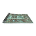 thumbnail image 2 of Ahgly Company Indoor Square Abstract Light Blue Modern Area Rugs, 3' Square, 2 of 4