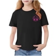 thumbnail image 3 of OVAFBAU Girls Short Sleeve T Shirts Kids Summer Tops Unisex Kids T Shirt Seashell Graphic Short Sleeve Summer Casual Crewneck Tops, 3 of 8