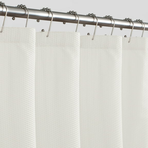 Zenna Home Norwich Water Repellent Fabric Shower Curtain Liner, 70" x 72", White