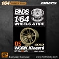 thumbnail image 1 of BNDS 1/64 Gold ABS Wheels With Rubber Tires By BNDS Assembly Rims Modified Parts for Model Car Refitted Model Car 4pcs Set BC26405GD, 1 of 6
