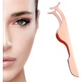 thumbnail image 1 of Eyelash Tweezer Applicator Stainless Steel Curved Tip Fishtail False Eyelash Curler Eyelash Extension Application, 1 of 5