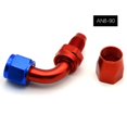 thumbnail image 1 of AN8 Aluminum Swivel PTFE Non Stick Coating Hose Fittings Straight 45 90 180 Degree for Oil Fuel Line~4849, 1 of 1