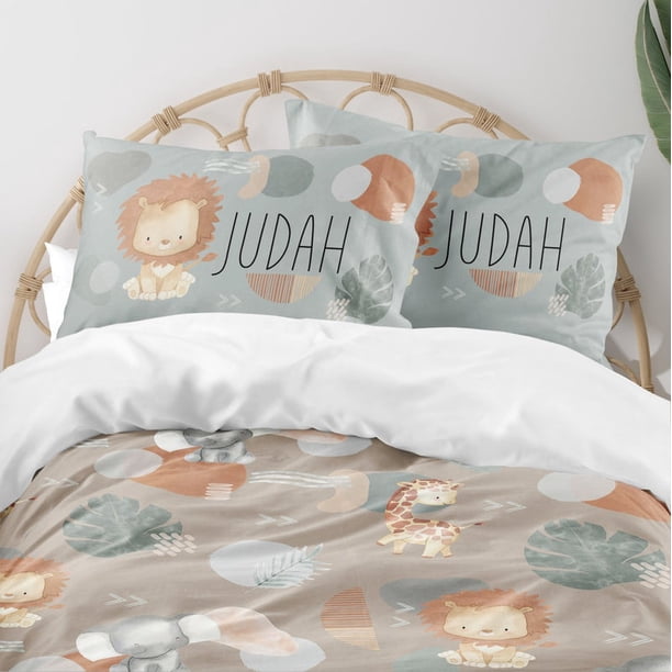 Juego de cama infantil personalizado León moderno (edredón o funda nórdica)