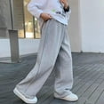 thumbnail image 5 of Hinvhai Baggy Sweatpants for Teen Girls Oversized Wide Leg Loose Sweat Pants Elastic High Waist Drawstring Athletic Casual Joggers Gray 14-15 Years, 5 of 7