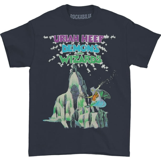 Uriah Heep Uriah Heep Men S Demons And Wizards T Shirt Navy Walmart Com Walmart Com