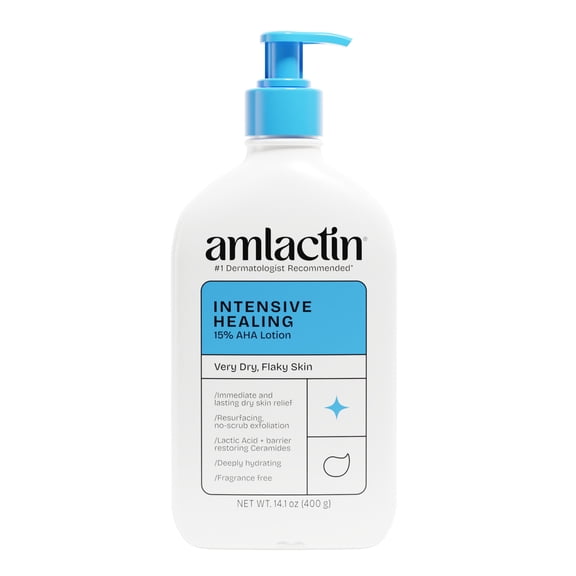 Amlactin Intensive Healing Body Lotion For Dry Skin, 14.1 Oz