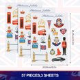 thumbnail image 4 of 2022 Pegatinas de iconos de Jubileo de Platino Pegatinas de iconos de Londres de PVC impermeables Decoración de fiesta de Jubileo de Platino para fiesta en la calle Celebrac, 4 of 8