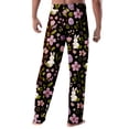 thumbnail image 4 of Hearthz Easter Men Pajama Pants Happy Easter Egg Men's Lounge Pants Drawstring Straight Leg Sleep Bottoms with Pocket, 4 of 4