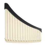 PETSOLA Pan Pipe Instrument Key of Musical Instrument, Woodwind Instrument, Sliding Mouth Blowing Pan Pipe for Instrument Builder 16 beige