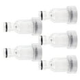 5Pcs Faucet Adapter Transparent Plastic Practical Tap Inlet Hose