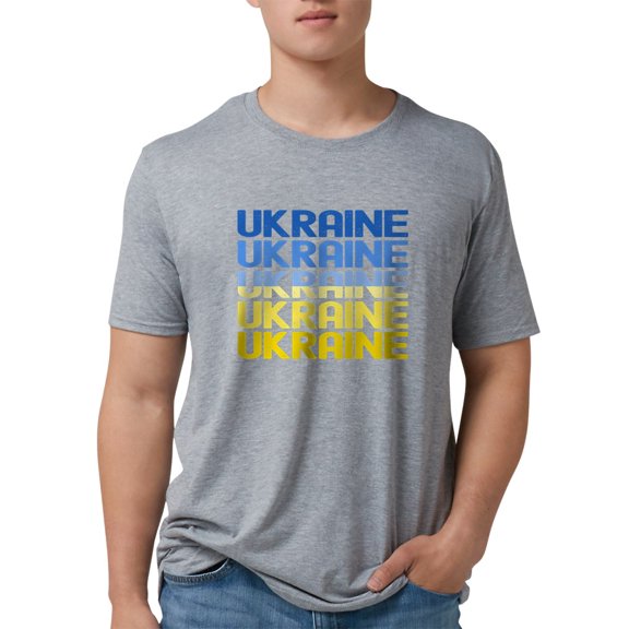 CafePress - Ukraine T Shirt - Mens Tri-blend T-Shirt