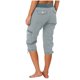 thumbnail image 4 of Pantalones de Carga de las Mujeres de Cintura Alta Casual Color Sólido Bolsillo Pantalones de Secado, Cordón de Poliéster, 4 of 4