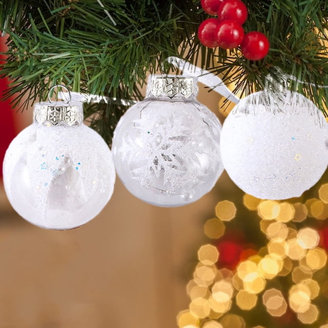 Christmas Ornament Hanging Ball on Clearance Assorted Pendants Shatterproof Tree Ornaments Decorations In A Reusable Hand-Help Gift Box Ideal For Xmas,Party