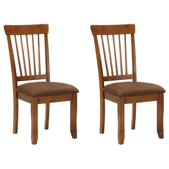 Signature Design by Ashley Berringer Dining Chair with Cushions, Set of 2, Rustic Brown