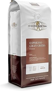 2 x Miscela D-Oro Gran Crema Whole Bean Coffee for Rich Authentic Italian Espresso, 1 kg