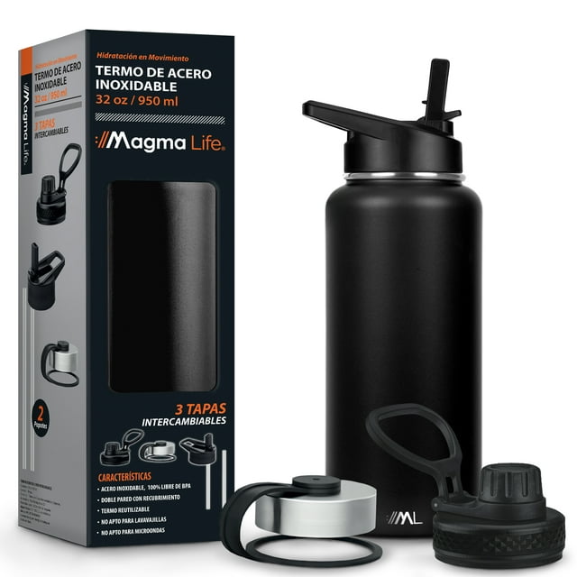 Termo para Café y Agua Magma Life Acero Inoxidable 32 Oz 950 ml Color Black
