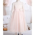 thumbnail image 3 of MSemis Kids Junior Girls Floral Lace Half Sleeves Flower Wedding Dress, 3 of 4