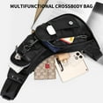 thumbnail image 4 of WITZMAN Sling Bag for Men Crossbody Bag Travel Sling Backpack Slim Chest Bag Lightweight Casual Daypac (B702 Black), 4 of 10