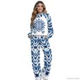 NRBEAWD Blue Chevron Tie Dye Side Pocket Womens Sweatsuits 2 Piece Set ...