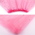 thumbnail image 4 of MIXUE Skirts For Women Summer Solid Color Mesh Sequins Elastic High Waist A Line Mini Skirt Activewear,Pink,One Size, 4 of 4