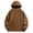 Coffee, variant on Men's Zipper Decorative Jacket Solid Color Casual Outdoor Charging Fashion Versatile Men's Long Sleeved Hooded Jacket Brown XL