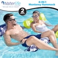 thumbnail image 2 of Hamaca de piscina Aqua LEISURE Waterlife 4 en 1, paquete de 2 unidades, azul marino/verde, 2 of 6