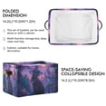 thumbnail image 2 of Storage Bins with Handle Fabric Organizer Basket Foldable Box 1 Pack Black Cat with Wizard Hat 14.2x10.2x8.3, 2 of 8